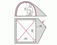 Tent with one entrance (2 + 1)