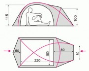 Tent with two entrances and a large vestibule (2 + 1) Tent with two entrances and a large vestibule (2 + 1)